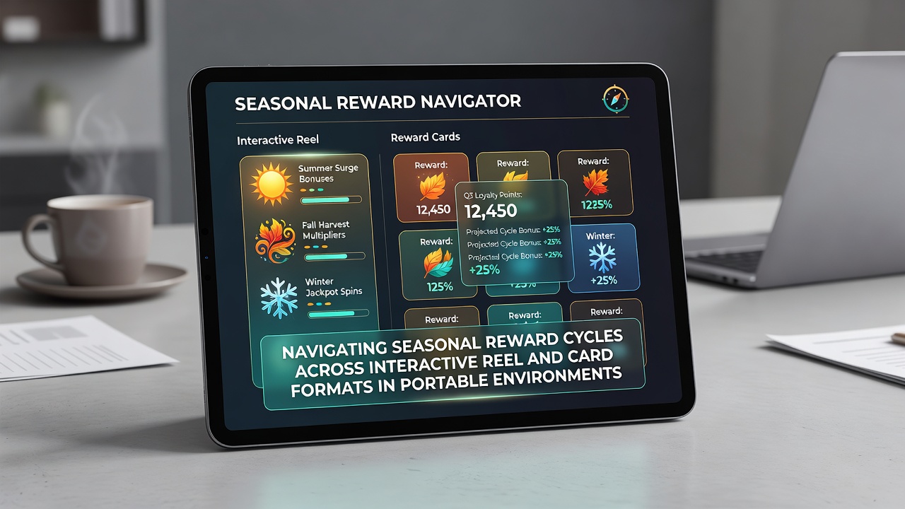 Tablet und Smartphone mit saisonalen Event-Belohnungen in Slot- und Blackjack-Apps
