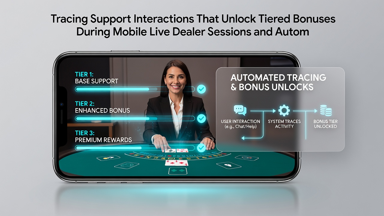 Automatisierte Reel-Sequenzen auf Mobile mit Support-Chat-Fenster und gestaffelten Bonus-Fortschrittsbalken